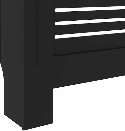 vidaXL MDF Black Expandable Radiator Cover 205x20.5x82cm