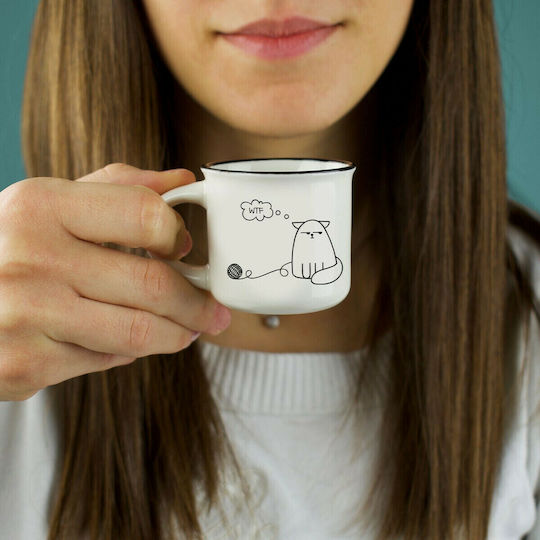Legami Milano Dog & Cat Mug from Porcelain White 50ml 2pcs