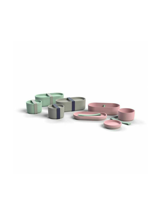 Lund London Cutie pentru Mâncare Bambus Roz 11.5x6.5cm 1buc