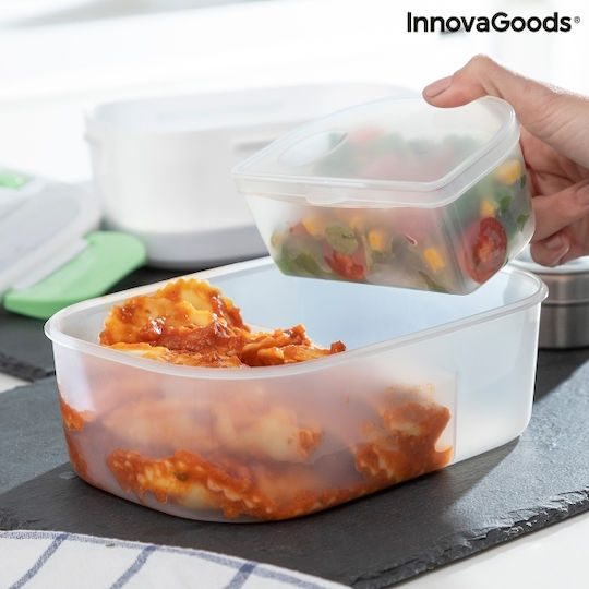 InnovaGoods Innofoods Elektrischer Kunststoff Mittagbox Grün Mit Fächern 1.05lt