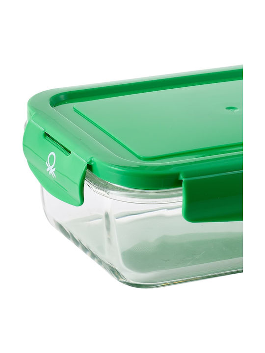 Benetton Rainbow Δοχείο Φαγητού Γυάλινο Πράσινο 840ml