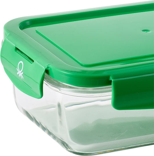 Benetton Rainbow Δοχείο Φαγητού Γυάλινο Πράσινο 840ml