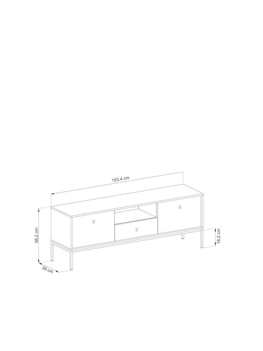 TV-Ständer Mono Blau M153.4xTiefeP39xHöhe56cm
