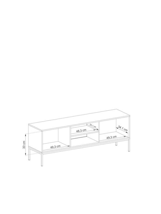 TV-Ständer Mono Blau M153.4xTiefeP39xHöhe56cm