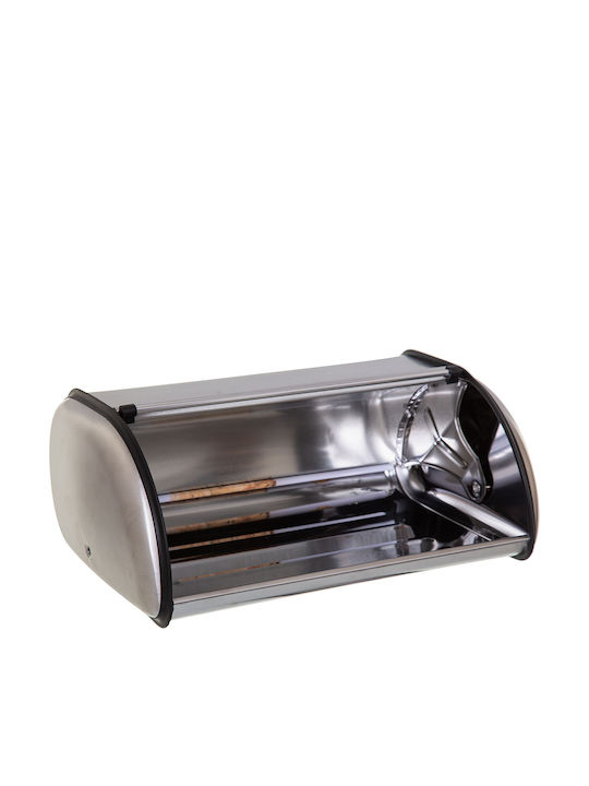 5Five F-V Embossed Brotkasten mit Deckel Metallisch Silber 35.5x23.5x15cm