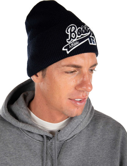 X Russell Athletic Beanie Unisex Beanie Gestrickt in Marineblau Farbe