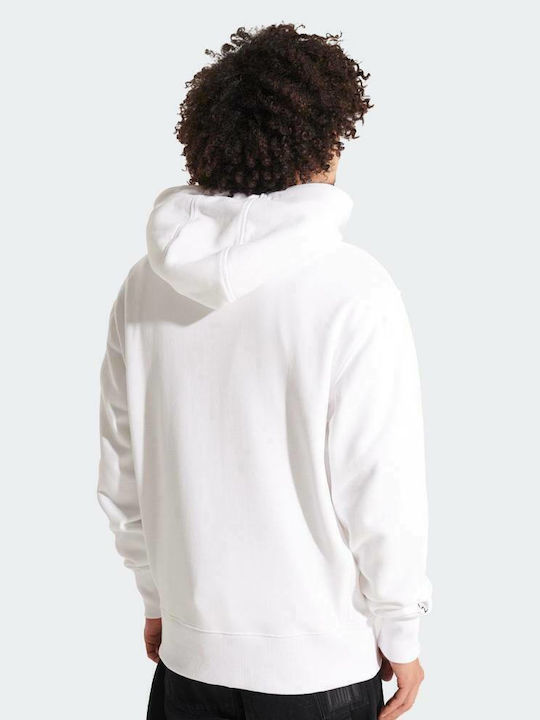 Superdry Men's Sweatshirt with Hood & Pockets White