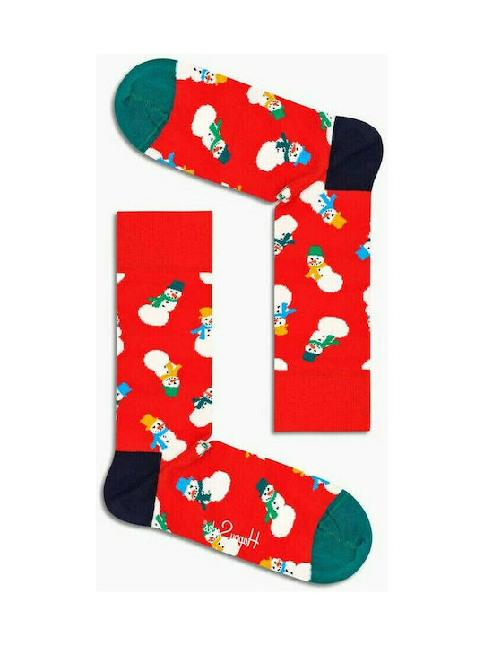 Happy Socks Snowman Gift Set Bărbați Șosete de Crăciun Colorate 2Pachet