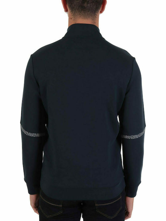 Hugo Boss Men's Sweatshirt Jacket with Pockets Navy Blue