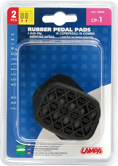 Lampa CP-1 Car Pedal Set Non Slip for Audi / Fiat / Kia / Opel from Rubber Black 2pcs