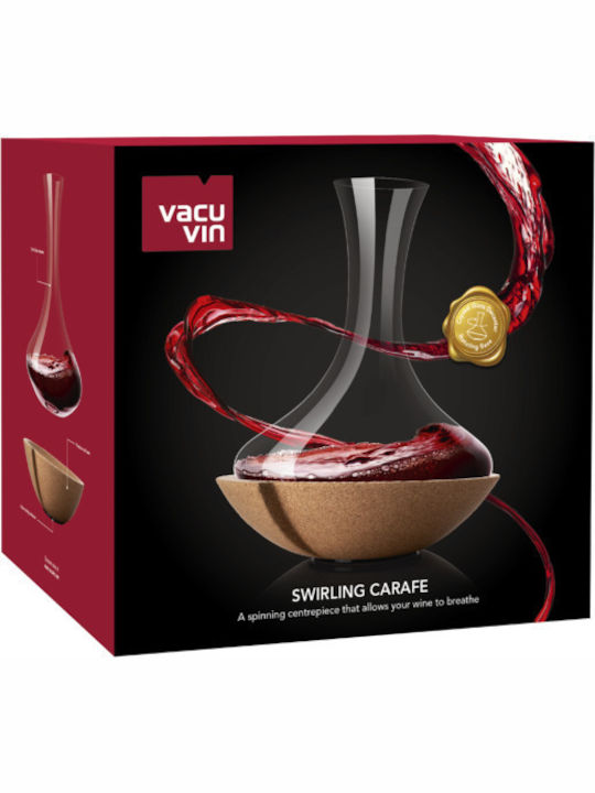 Vacu Vin Swirling Стъклен Карафа за Сервиране Вино 28бр Прозрачна 1300мл 1бр
