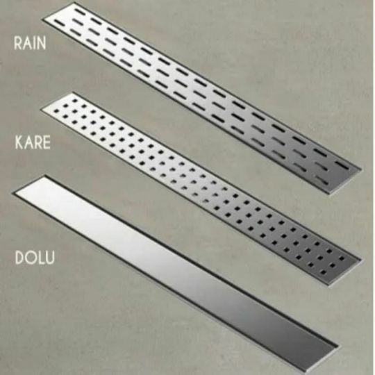 Tema Stainless Steel Floor Channel with 50mm Outlet and 80cm Length Silver