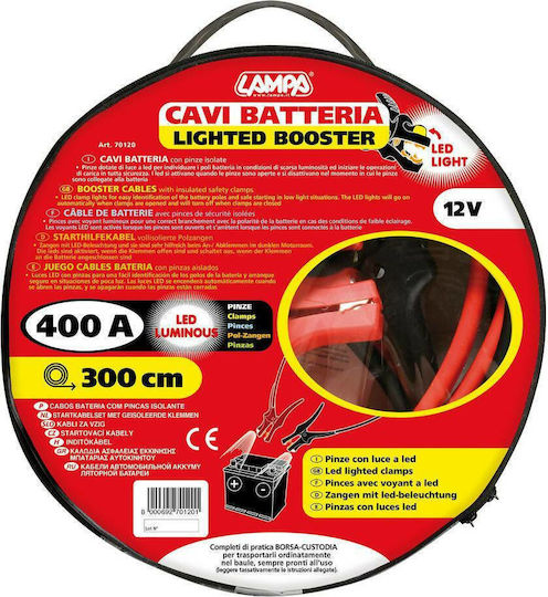 Lampa Καλώδια Εκκίνησης Μπαταρίας Αυτοκινήτου 400A 3m