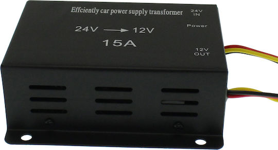 Auto Gs Μετατροπέας Ρεύματος Αυτοκινήτου 24V DC σε 12V DC 15A