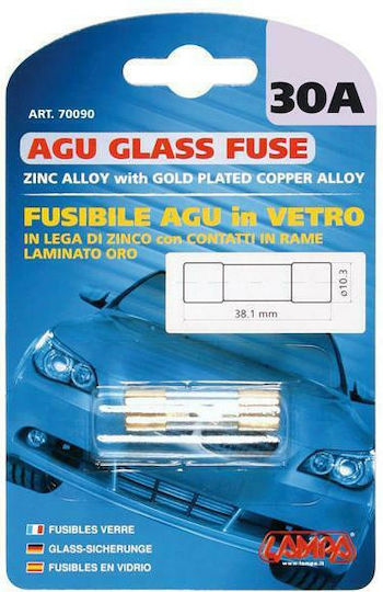 Lampa AGU Glass Fuse 30A Car Fuse Glass Round