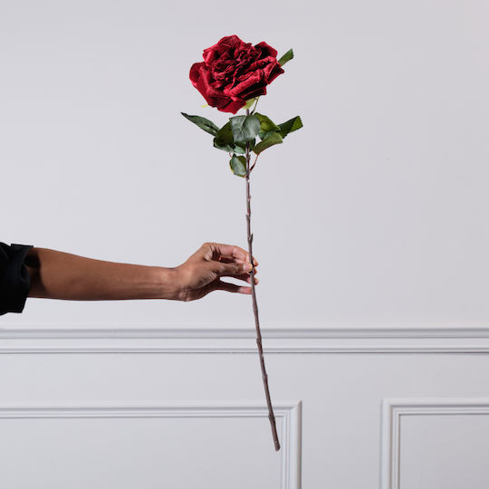 Artificial Decorative Rose Branch Red Supergreens