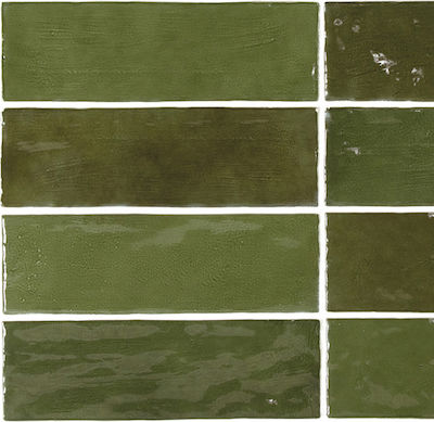 Tile La Riviera Botanical Green 6.5x20 cm