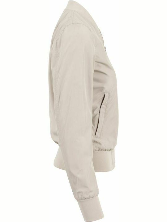 Κοντό Γυναικείο Bomber Jacket Μπεζ