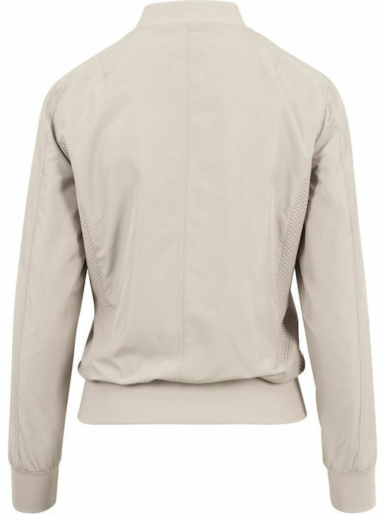 Κοντό Γυναικείο Bomber Jacket Μπεζ
