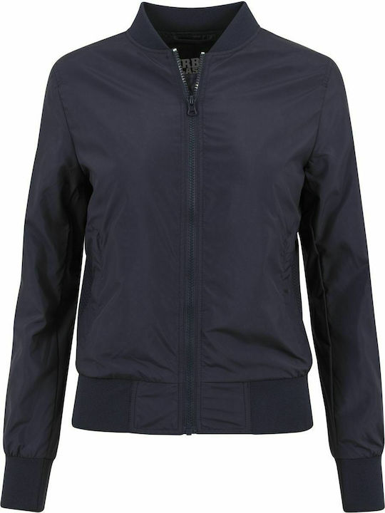 TB1217 Κοντό Γυναικείο Bomber Jacket Navy Μπλε