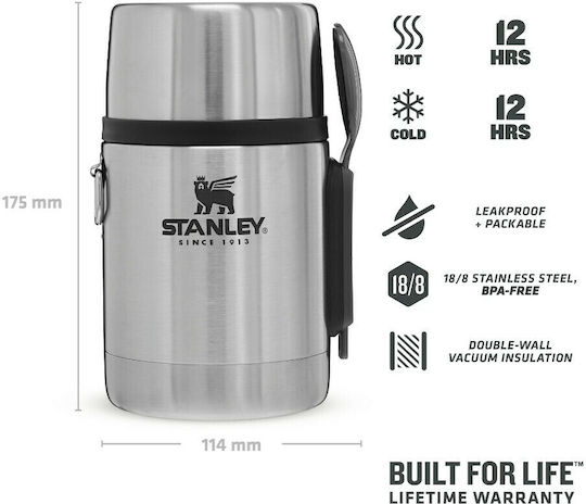 Stanley Adventure Inox Mittagsbox mit Fächern Silber 530ml