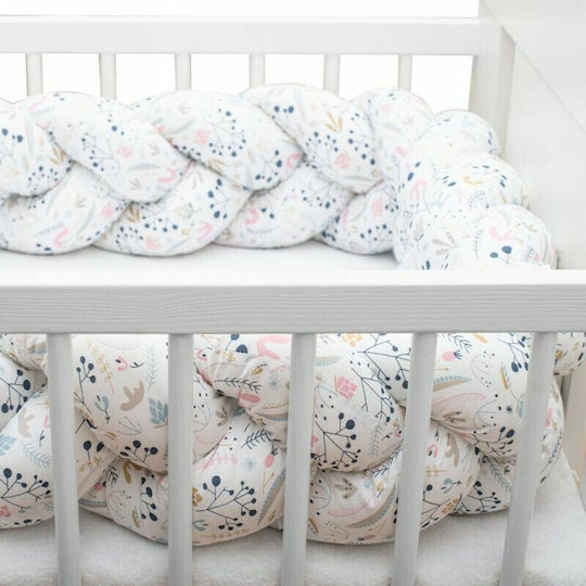 New Baby Rowan Crib Bumpers Braided Inside White 19x225cm
