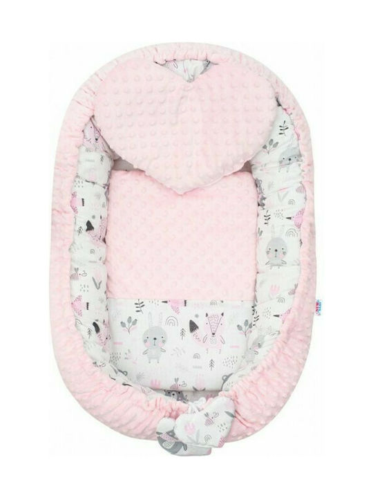 New Baby Pernă pentru bebeluși în formă de cuib Minky Teddy Roz New Baby Pernă pentru bebeluși în formă de cuib Minky Teddy Roz