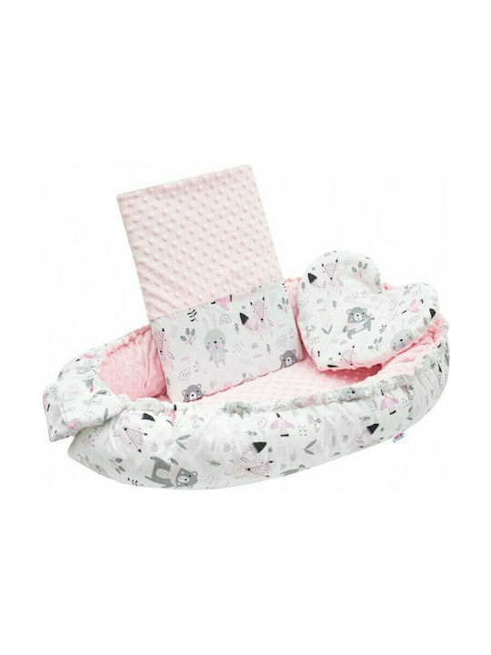 New Baby Baby Nestkissen Minky Teddy Rosa