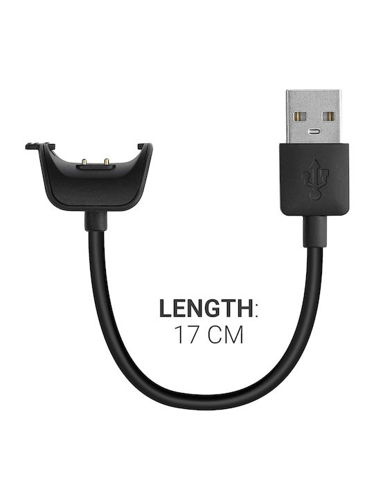 KWmobile USB Charging Cable 17cm Μαύρο (Samsung Gear Fit 2 / Fit 2 Pro)