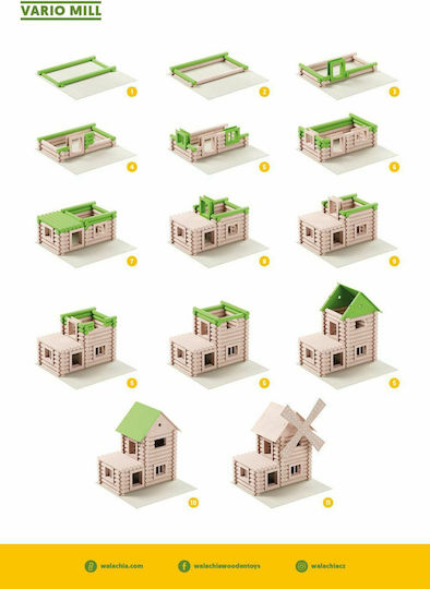 Walachia Wooden Construction Toy Vario Mill for Children 5+ years+ Years