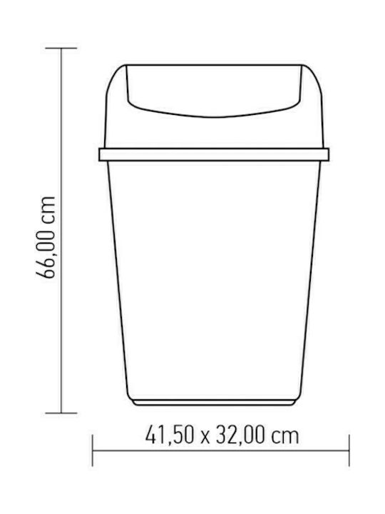Cyclops Κάδος Απορριμμάτων Πλαστικός Μπεζ 55lt