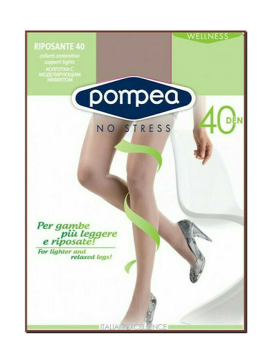 Pompea Riposante Women's Pantyhose 40 Den Tightening Claro