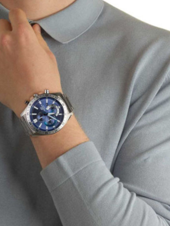 Casio Edifice Ρολόι Μπαταρίας με Μεταλλικό Μπρασελέ Casio Edifice Ρολόι Μπαταρίας με Μεταλλικό Μπρασελέ