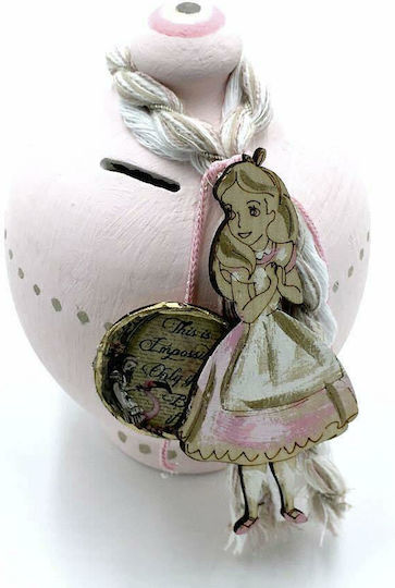 LiebeQueen Alice Money Box Ceramic Pink 13x13x20cm