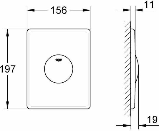 Grohe Skate Spülplatten für Toiletten Einspülig Chrome