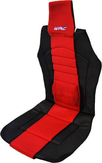 Polyester Single Seat Cover 1pcs Sporting Red / Black