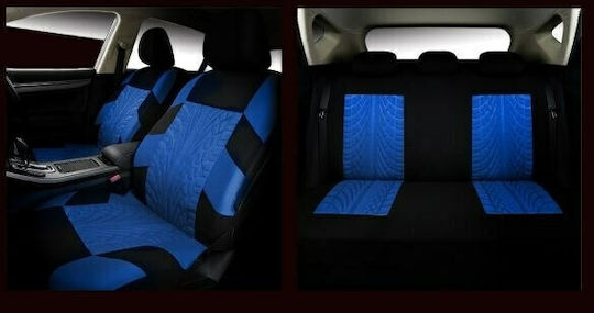 Car Cover Set 9pcs Polyester Blue