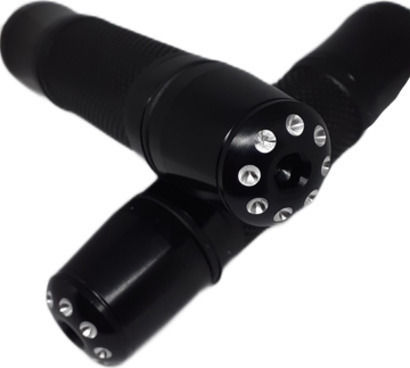 Xinli Motorcycle Grips with Handlebar Counterweights 280B in Black Colour