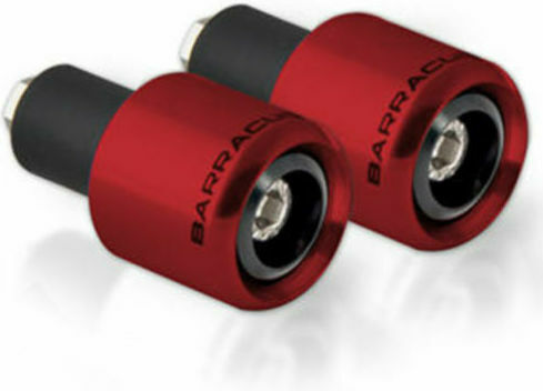 Barracuda Motorcycle Handlebar Counterweights Racing in Red Colour