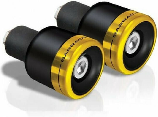 Barracuda Motorcycle Handlebar Counterweights B-Lux in Gold Colour