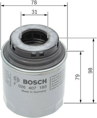 Bosch Φίλτρο Λαδιού Αυτοκινήτου für Auto / Sitz / Skoda / VW Autoölfilter für die Vw-Gruppe