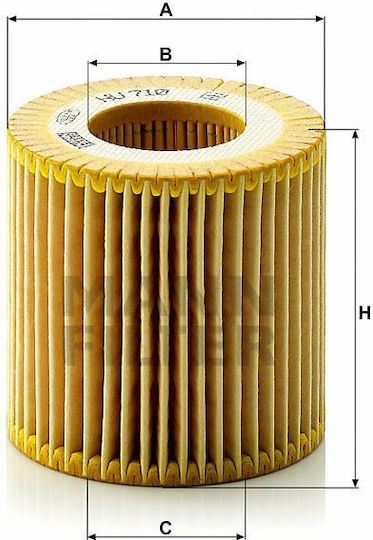 Mann Filter Car Oil Filter HU 710 x for VW Φίλτρο Λαδιού Αυτοκινήτου για Vw Polo/Seat Ibiza/Skoda Fabia