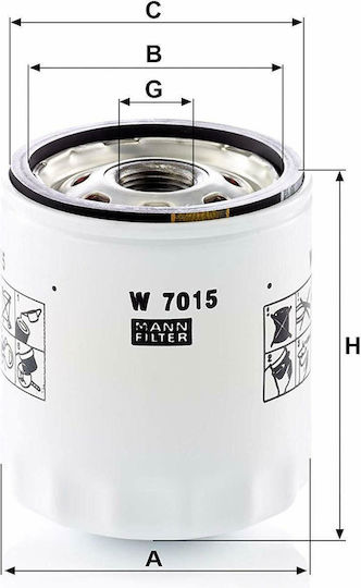 Mann Filter Φίλτρο Λαδιού Αυτοκινήτου για Land Rover/Volvo/Ford