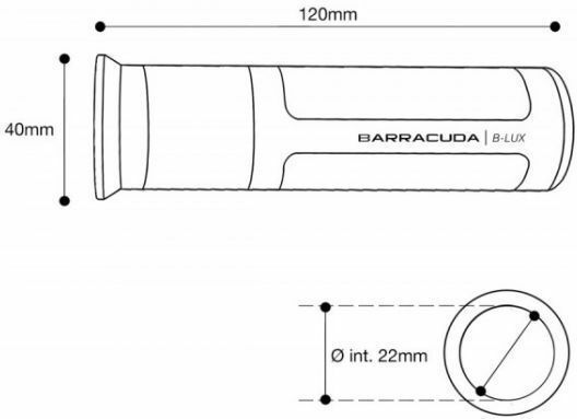 Barracuda Mânere motocicletă B-Lux în culoarea Argintiu