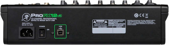Mackie ProFX12v3 Αναλογική Κονσόλα 12 Καναλιών με Phantom Power & 7 Εισόδους XLR