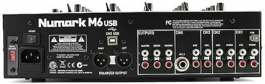 Numark M6 USB Digital Mischpult 4 Kanäle / 1 XLR-Eingang