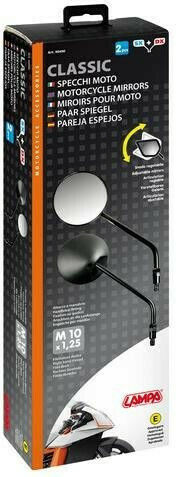 Lampa Огледало за мотоциклет 1бр Черен