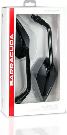 Barracuda Motorcycle Mirror 1pcs Black