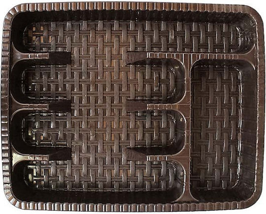 Drawer Cutlery Tray Violet Raddan Plastic 37x29x5cm Brown
