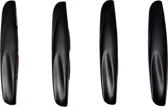 Autoline Door Protectors Black With Reflective Protective Door Guards for Car Doors 4pcs Black